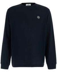 Stone Island - Stone Island Logo-Patched Cotton Sweatshirt - Lyst