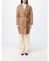 Max Mara - Estremo Long Wool And Cashmere Robe Coat With Belt - Lyst