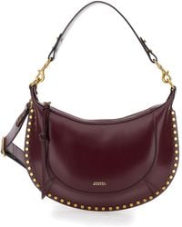 Isabel Marant - 'Naoko' Bordeaux Shoulder Bag With Embossed Logo Lettering On The Front And Removable Shoulder Strap - Lyst