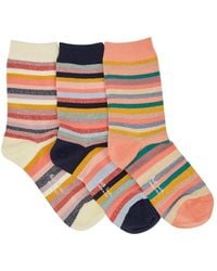 Paul Smith - Swirl-Pattern Socks (Pack Of Three) - Lyst
