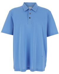 Bottega Veneta - Polo Shirt With Classic Collar And Logo Embroidery Detail On The Front - Lyst