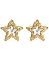 Jimmy Choo - Finish Metal Jc Star Stud Earrings With Swarovski Crystals - Lyst