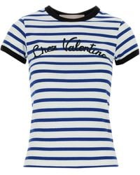 Valentino Garavani - Embroidered Cotton T-Shirt - Lyst