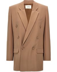 Saint Laurent - Silk Crepe Jacket - Lyst