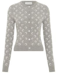Marine Serre - Moon Wool Blend Cardigan - Lyst