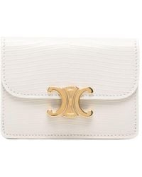 Celine - Triomphe Leather Card Case - Lyst