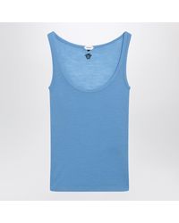 Versace - Wool Tank Top With Logo Embroidery - Lyst