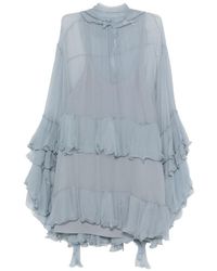 Chloé - Silk Short Dress - Lyst