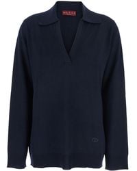 Gucci - Polo Collar Sweater With Gg Logo On The Front - Lyst