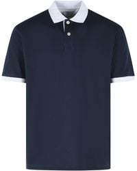 Eleventy - Cotton Polo Shirt - Lyst