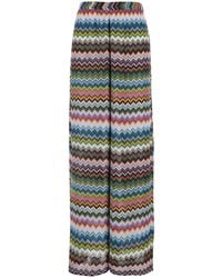 Missoni - Trousers With Zigzag Pattern With Pixel Effect - Lyst