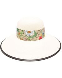 Gucci - Flora Floral Panama Hat - Lyst