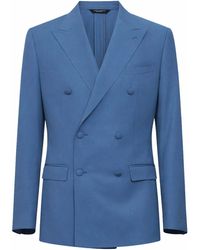 Dolce & Gabbana - Dolce & Gabbana Avio Wool Poplin Double-Breasted Jacket - Lyst