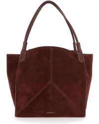 Victoria Beckham - 'Victoria' Shoulder Bag With Embossed Logo Lettering On The Front And Two Top Handles - Lyst