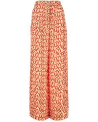 Versace - Holiday Wide Leg Trouser - Lyst