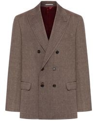 Brunello Cucinelli - Double-Breasted Tailored Jacket - Lyst