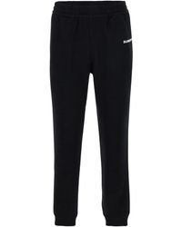 Burberry - Pants With Elastic Waist And Logo Lettering On The Side - Lyst