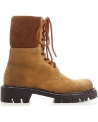 Loewe - Suede 'Sierra' Combat Boots - Lyst