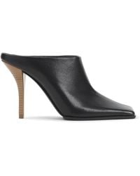Alaïa - Leather Heeled Mules - Lyst