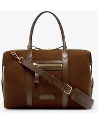Tom Ford - Suede Travel Bag With Leather Inserts - Lyst