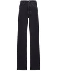 Saint Laurent - Wide-Leg Denim Jeans With A V-Waisted Waist - Lyst