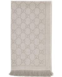Gucci - Knit Scarf Gg Jacquard Wool - Lyst