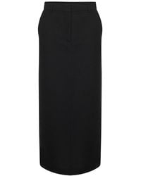TOTEME - Canvas Low-Waist Straight Long Skirt - Lyst