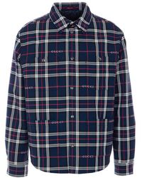Gucci - Logo Tartan Padded Jacket - Lyst