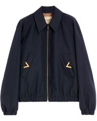 Valentino - Vgold Wool Blend Blouson Jacket - Lyst
