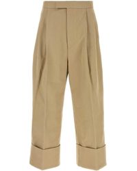 Thom Browne - Beige Cotton Wide-leg Pant - Lyst
