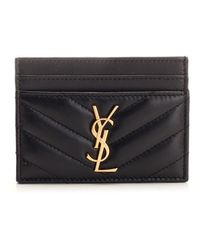 Saint Laurent - Monogram Card Case - Lyst