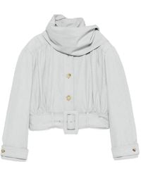 Chloé - Chloé Cotton And Linen Blend Blouson Jacket - Lyst