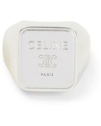 Celine - Square Signet Ring - Lyst