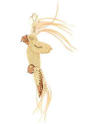 Prada - Raffia Key Ring - Lyst