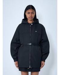 Prada - Re-Nylon Hooded Belted Anorak Jacket - Lyst