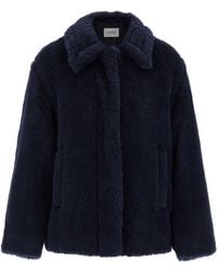 Max Mara - Mxmfuggito Coats And Trench Coats Blue - Lyst