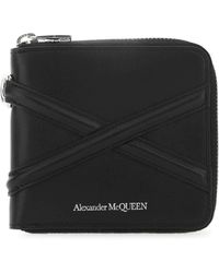McQueen - Black Leather Wallet - Lyst