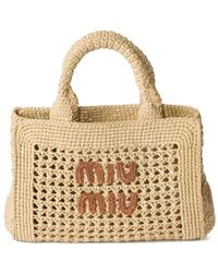 Miu Miu - Rafia Handbag - Lyst