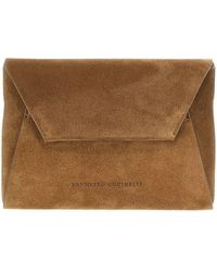 Brunello Cucinelli - Monile Suede Clutch Bag - Lyst
