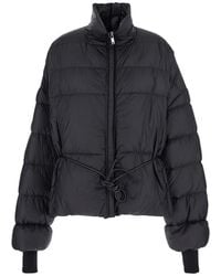 Rick Owens - Down Jacket With Drawstring Waist And High Neck - Lyst