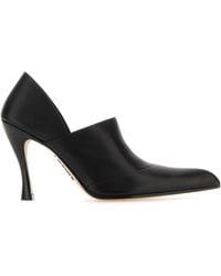 Loewe - Leather Folded Comic Pumps 100 - Lyst