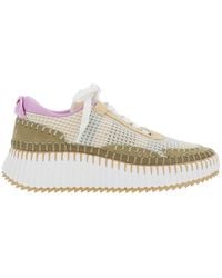 Chloé - Platform Sneakers Nama Suede Polyester Trainers - Lyst