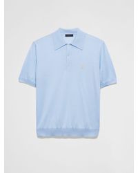 Prada - Polo Shirt Sky - Lyst