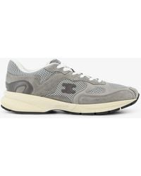 Celine - Runner Mesh And Suede Sneakers With Side Logo - Lyst