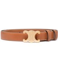 Celine - Triomphe Leather Belt - Lyst
