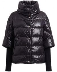 Herno - Puffer Jacket With Three-Quarter Sleeves - Lyst