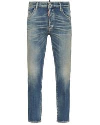 DSquared² - Jeans With Whiskering Effect And Logo Patch - Lyst