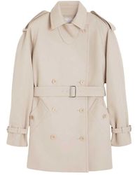 Max Mara - Short Cotton Duster Coat - Lyst