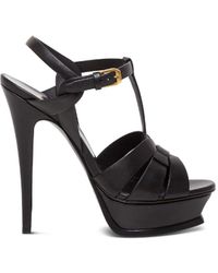 Saint Laurent - 'Tribute' Sandals With Logo - Lyst