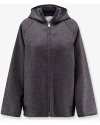 Bottega Veneta - Wool Jacket With Leather Profiles - Lyst